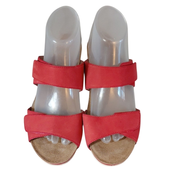 Dansko Vienna Red Double Strap Comfort Sandal Slide Size 8 - Picture 3 of 10